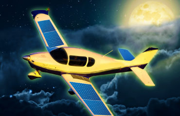sling aircraft releases lunar paint which recharges their aircraft at night