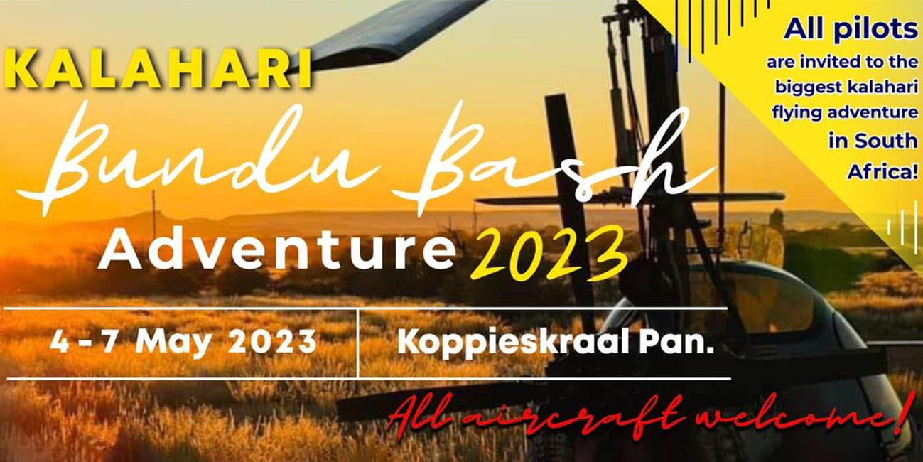 you are invited to the kalahari bundu bash adventure 2023 with sling aircraft africa tour